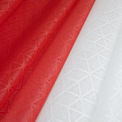 Carta washi Diamond lace Awagami - rotolo rosso e bianco